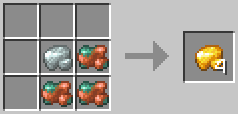 A crafting grid showing the recipe for Bronze Mix